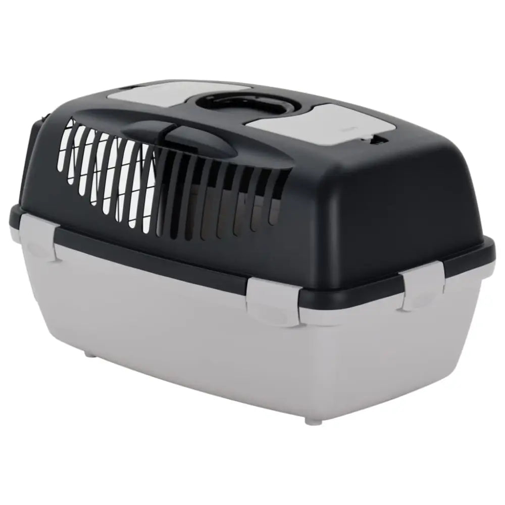 Vidaxl pet carrier grey and black 61x40x38 cm pp - Grey