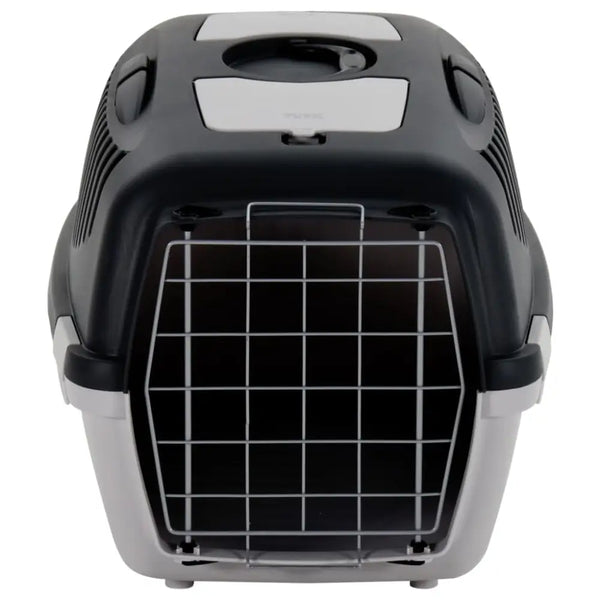 Vidaxl pet carrier grey and black 61x40x38 cm pp - Grey