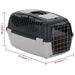 Vidaxl pet carrier grey and black 61x40x38 cm pp - Grey