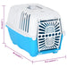 Vidaxl pet carrier white and blue 48x31.5x33cm