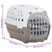 Vidaxl pet transport box white and brown 50x34.5x32 cm pp