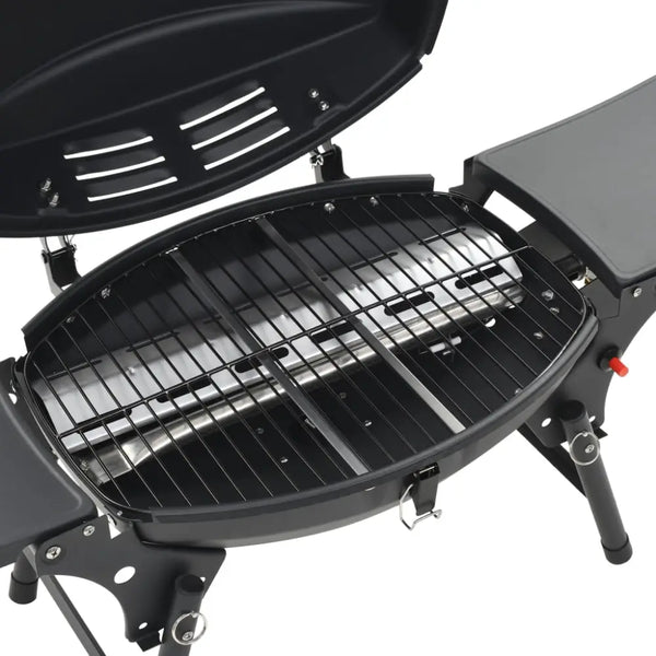 Vidaxl portable gas bbq grill with cooking zone black