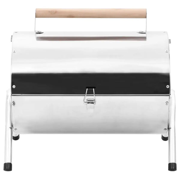 Vidaxl portable tabletop charcoal bbq grill stainless steel