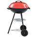 Vidaxl portable xxl charcoal kettle bbq grill with wheels