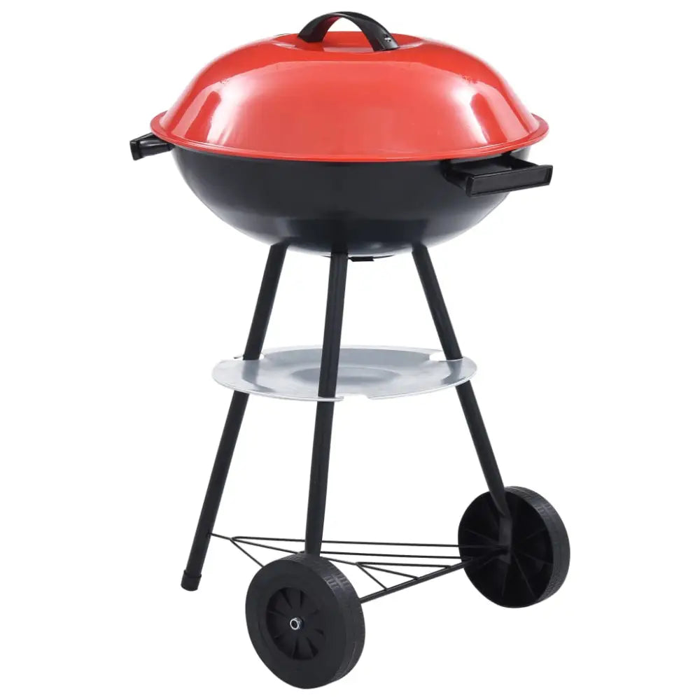 Vidaxl portable xxl charcoal kettle bbq grill with wheels