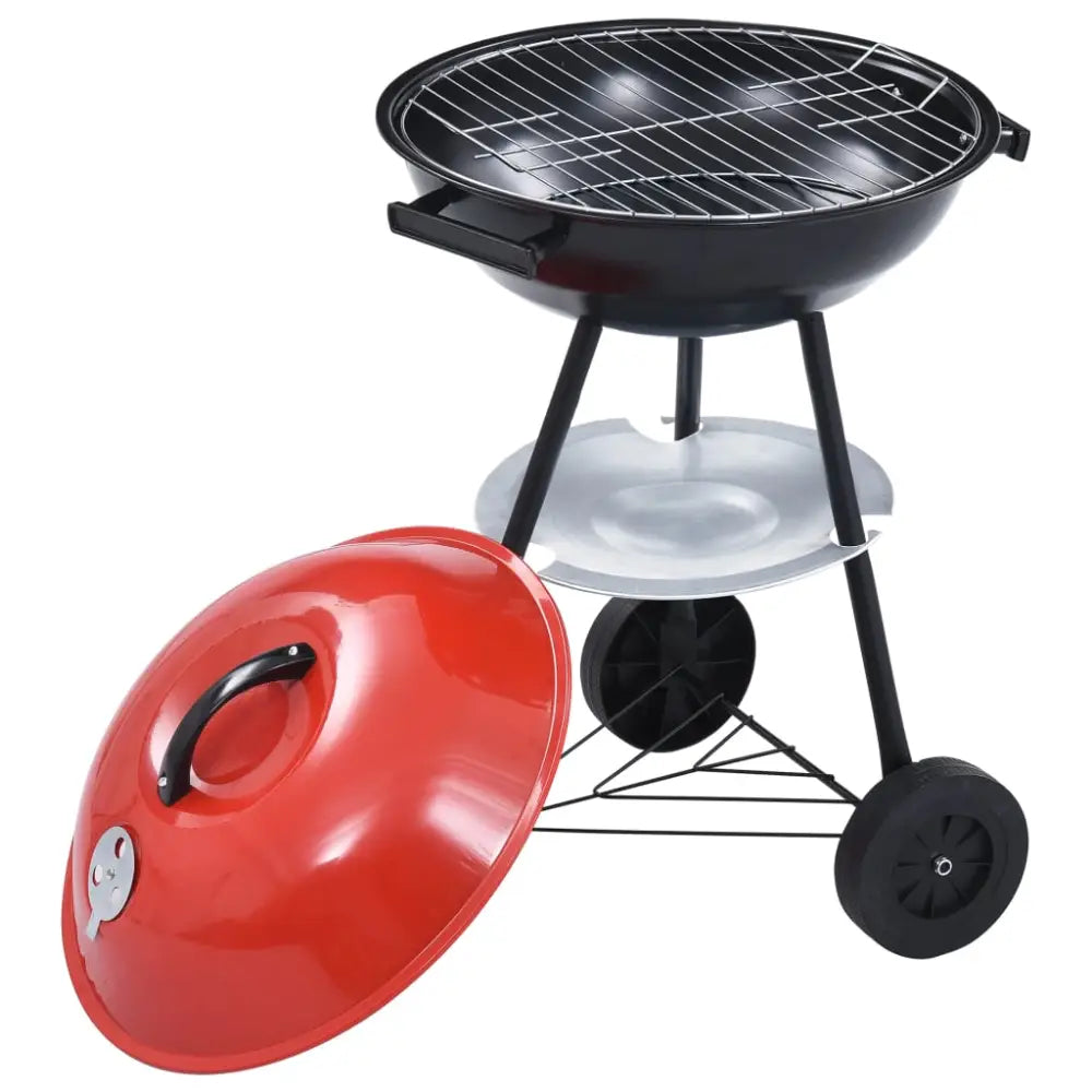 Vidaxl portable xxl charcoal kettle bbq grill with wheels