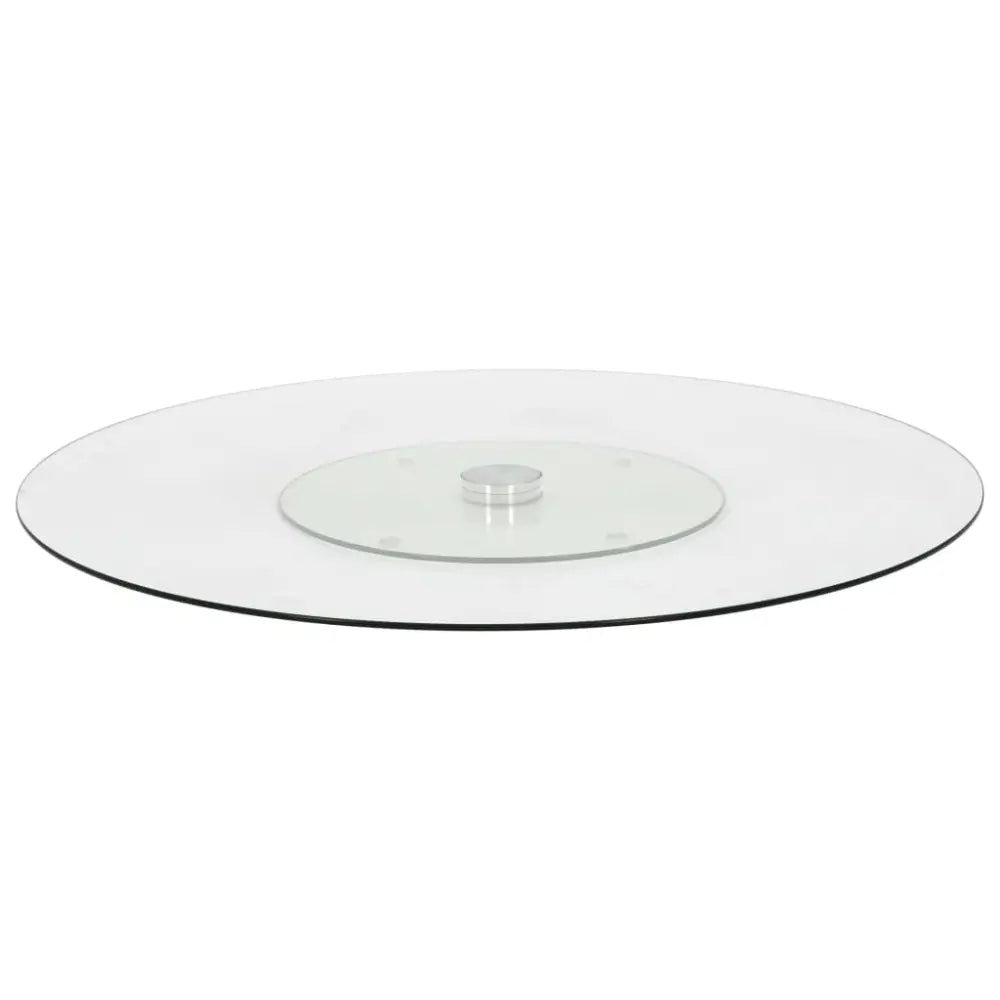 Vidaxl rotating serving plate transparent 60 cm tempered