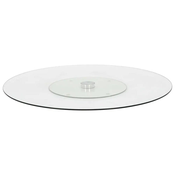 Vidaxl rotating serving plate transparent 60 cm tempered