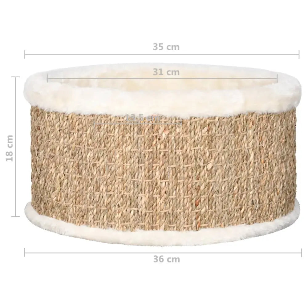 Vidaxl round cat basket 36 cm seagrass - Beige