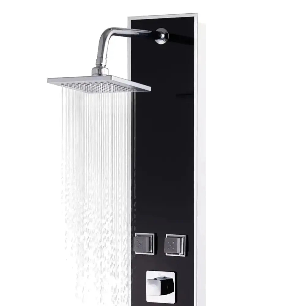 Vidaxl shower panel unit glass 18x42.1x120 cm black Nexellus