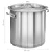 Vidaxl stock pot 35 l 36x36 cm stainless steel - Silver