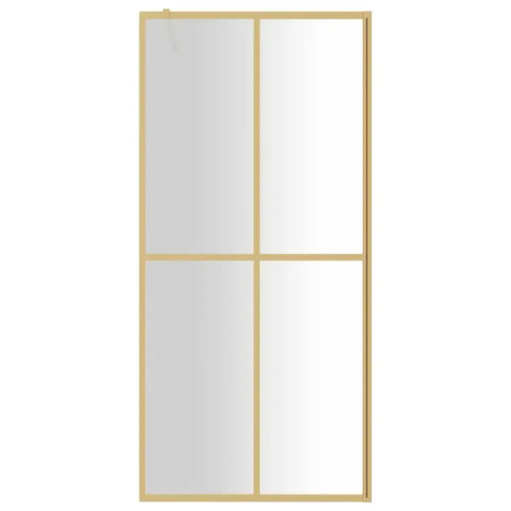 Vidaxl walk-in shower wall with clear esg glass gold 80x195 cm Nexellus