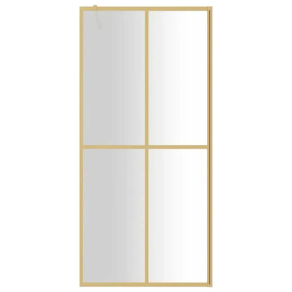 Vidaxl walk-in shower wall with clear esg glass gold 80x195 cm Nexellus