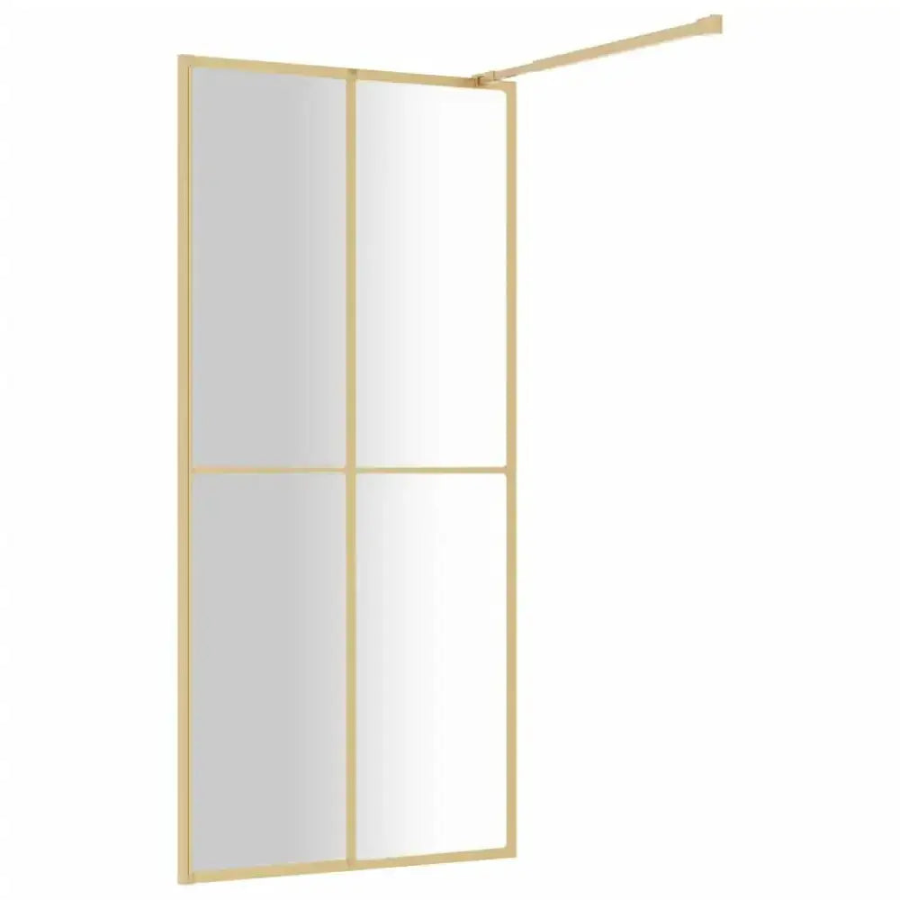 Vidaxl walk-in shower wall with clear esg glass gold 80x195 cm Nexellus