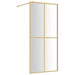 Vidaxl walk-in shower wall with clear esg glass gold 80x195 cm Nexellus