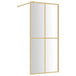 Vidaxl walk-in shower wall with clear esg glass gold 80x195 cm Nexellus