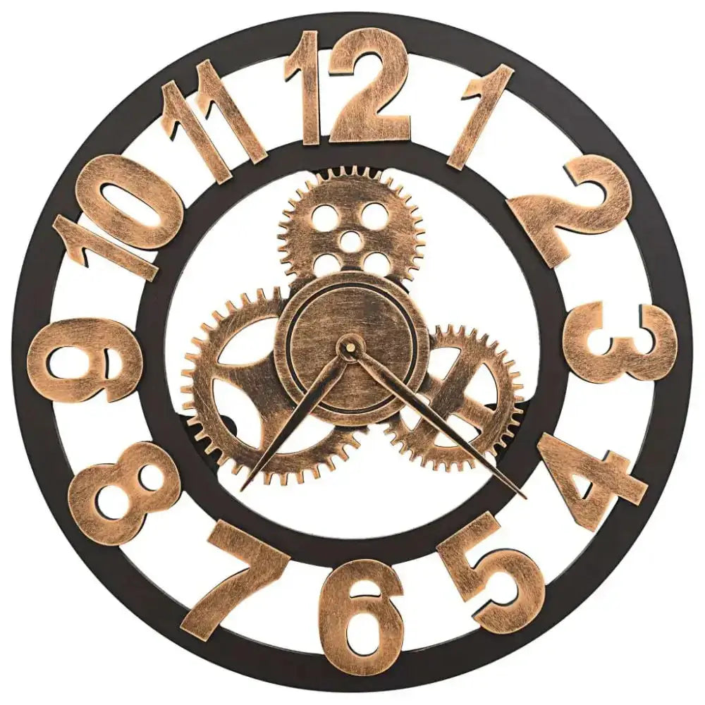 Vidaxl wall clock metal 58 cm golden and black Nexellus