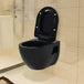 Vidaxl wall-hung toilet ceramic black Nexellus