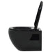 Vidaxl wall-hung toilet ceramic black Nexellus