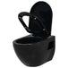 Vidaxl wall-hung toilet ceramic black Nexellus