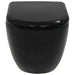 Vidaxl wall-hung toilet ceramic black Nexellus