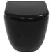 Vidaxl wall-hung toilet ceramic black Nexellus