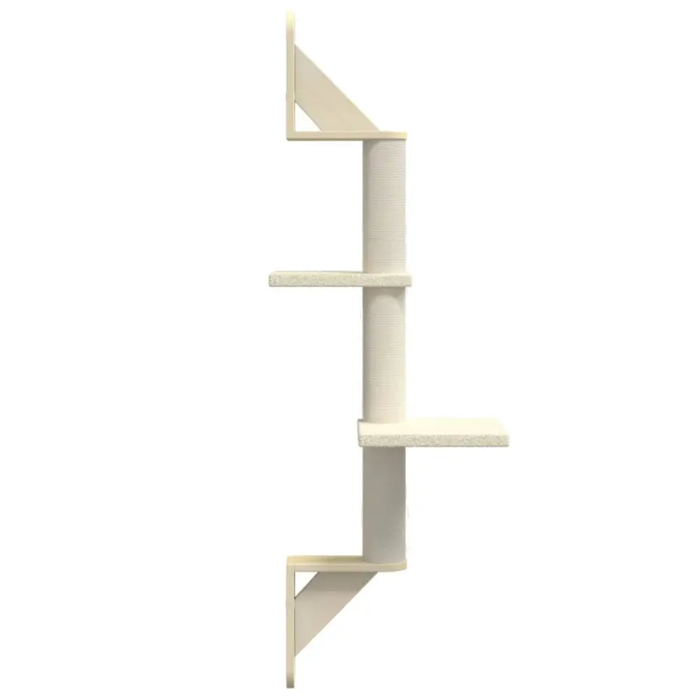 Vidaxl wall-mounted cat tree with scratching post cream 108