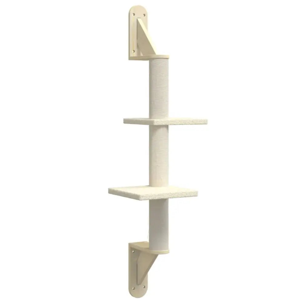 Vidaxl wall-mounted cat tree with scratching post cream 108