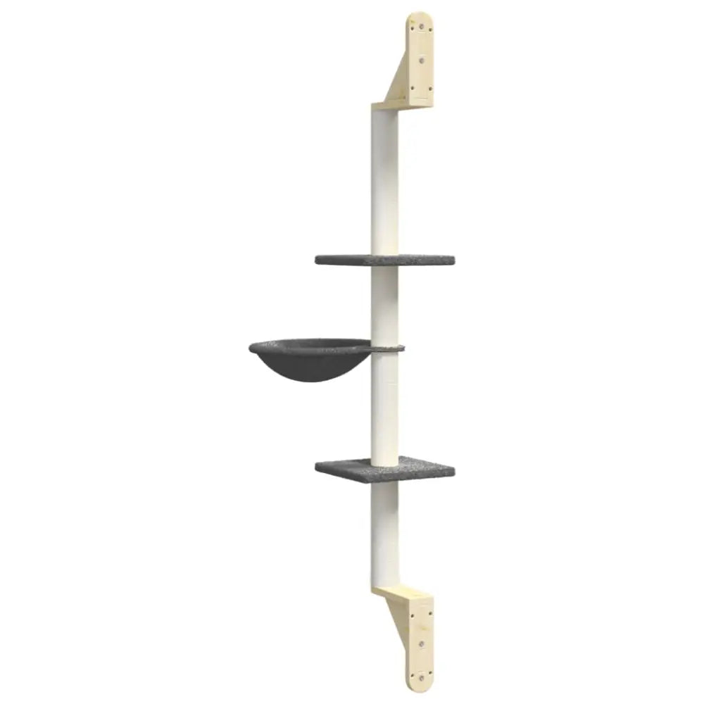 Vidaxl wall-mounted cat tree with scratching post dark grey