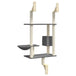 Vidaxl wall-mounted cat tree with scratching post dark grey