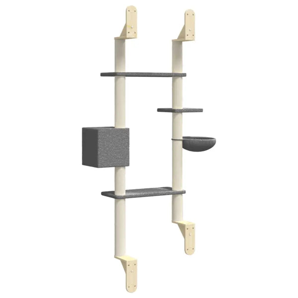 Vidaxl wall-mounted cat tree with scratching post dark grey