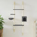 Vidaxl wall-mounted cat tree with scratching post dark grey