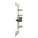 Vidaxl wall-mounted cat tree with scratching post dark grey