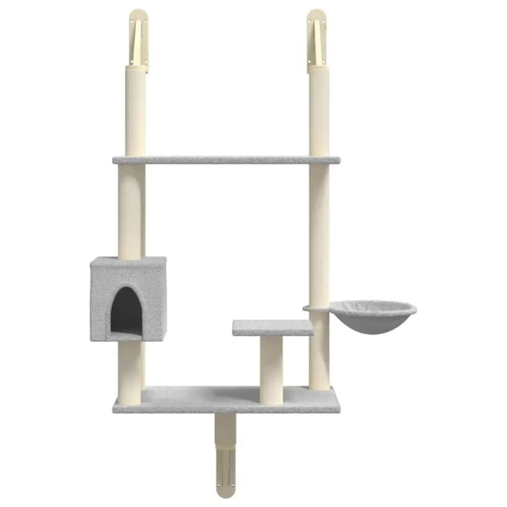 Vidaxl wall-mounted cat tree with scratching post light