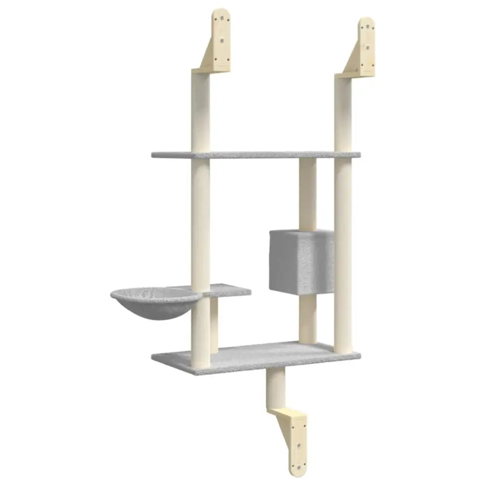 Vidaxl wall-mounted cat tree with scratching post light