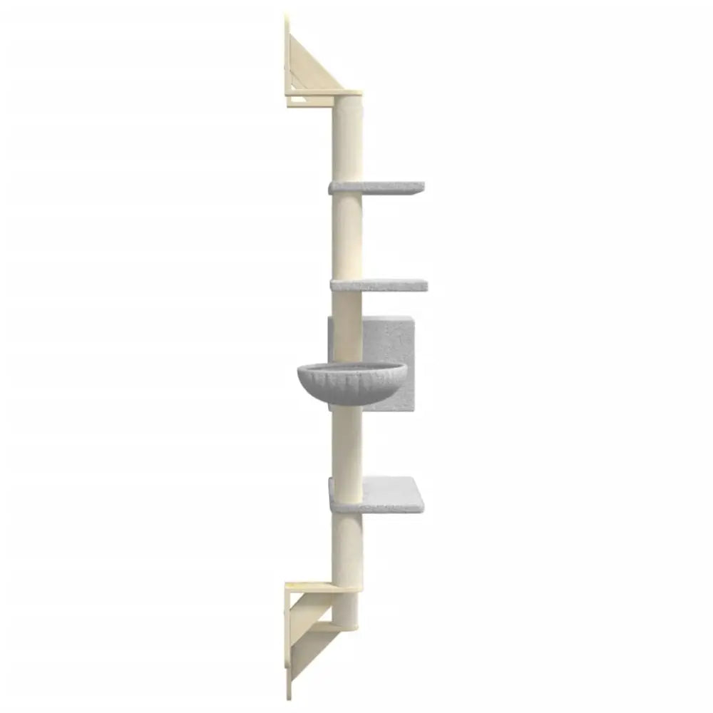 Vidaxl wall-mounted cat tree with scratching post light