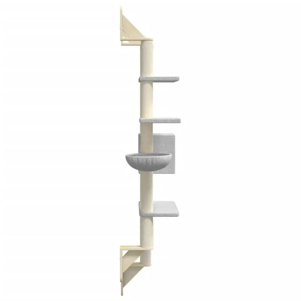 Vidaxl wall-mounted cat tree with scratching post light