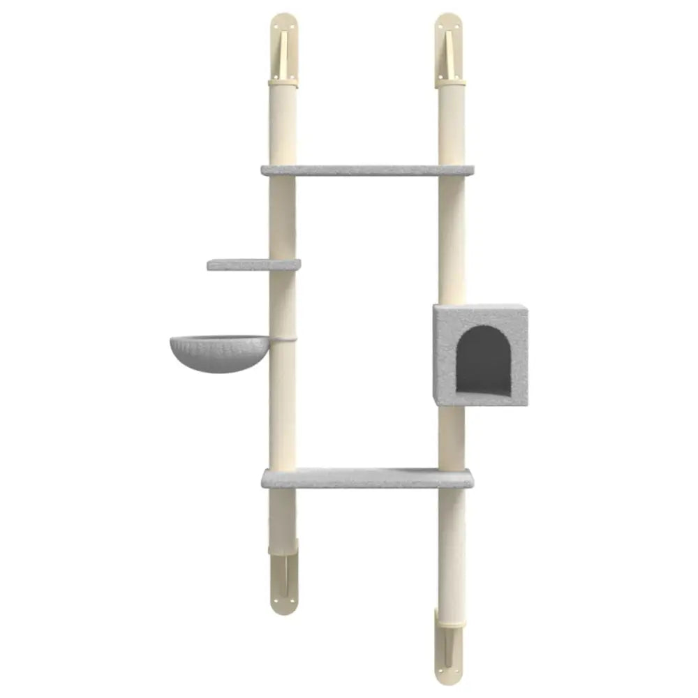 Vidaxl wall-mounted cat tree with scratching post light