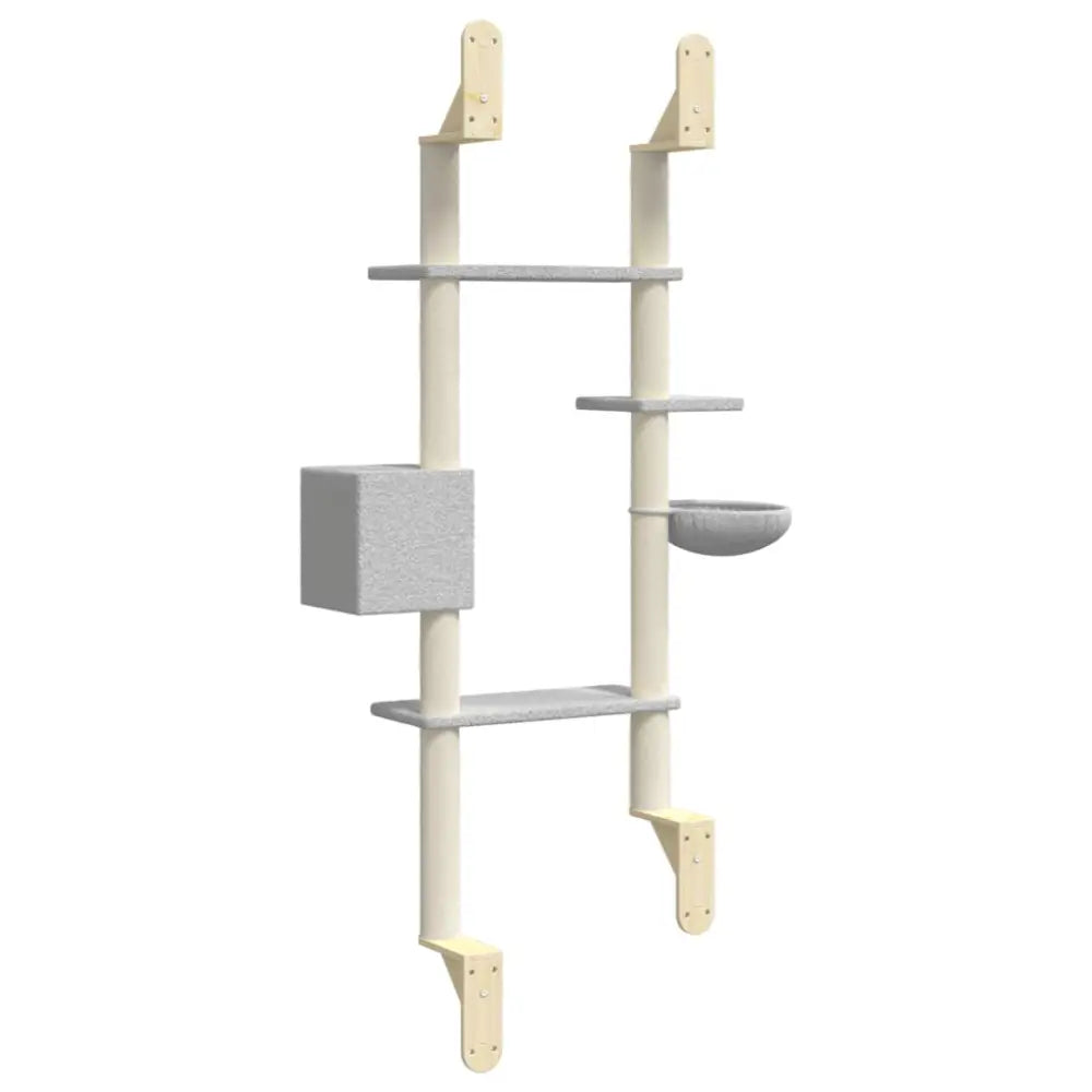 Vidaxl wall-mounted cat tree with scratching post light