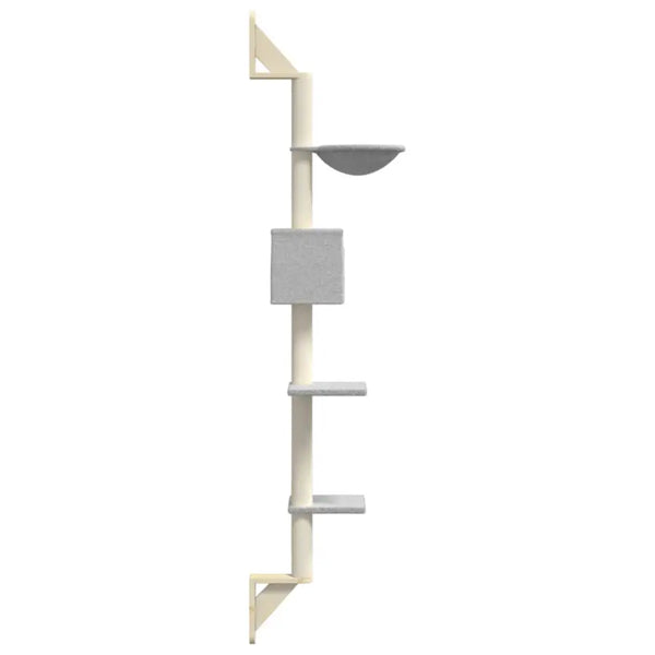 Vidaxl wall-mounted cat tree with scratching post light