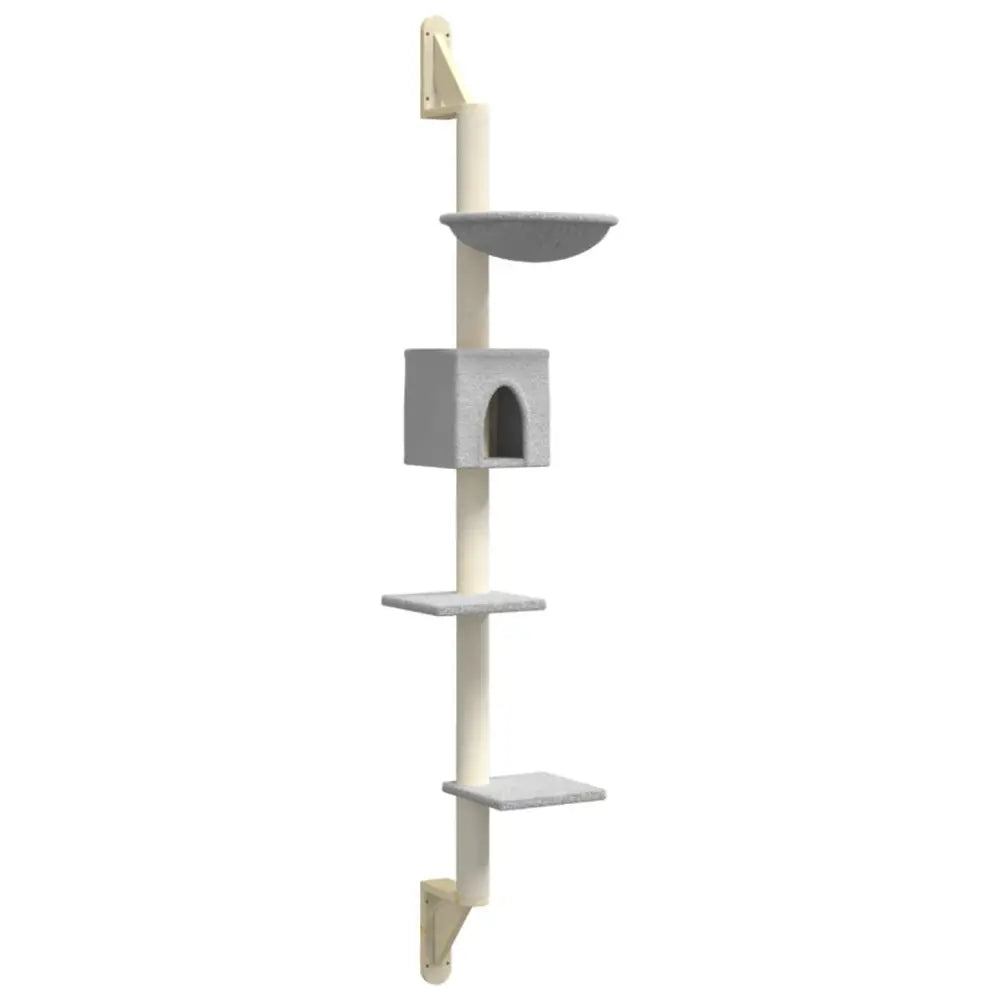 Vidaxl wall-mounted cat tree with scratching post light