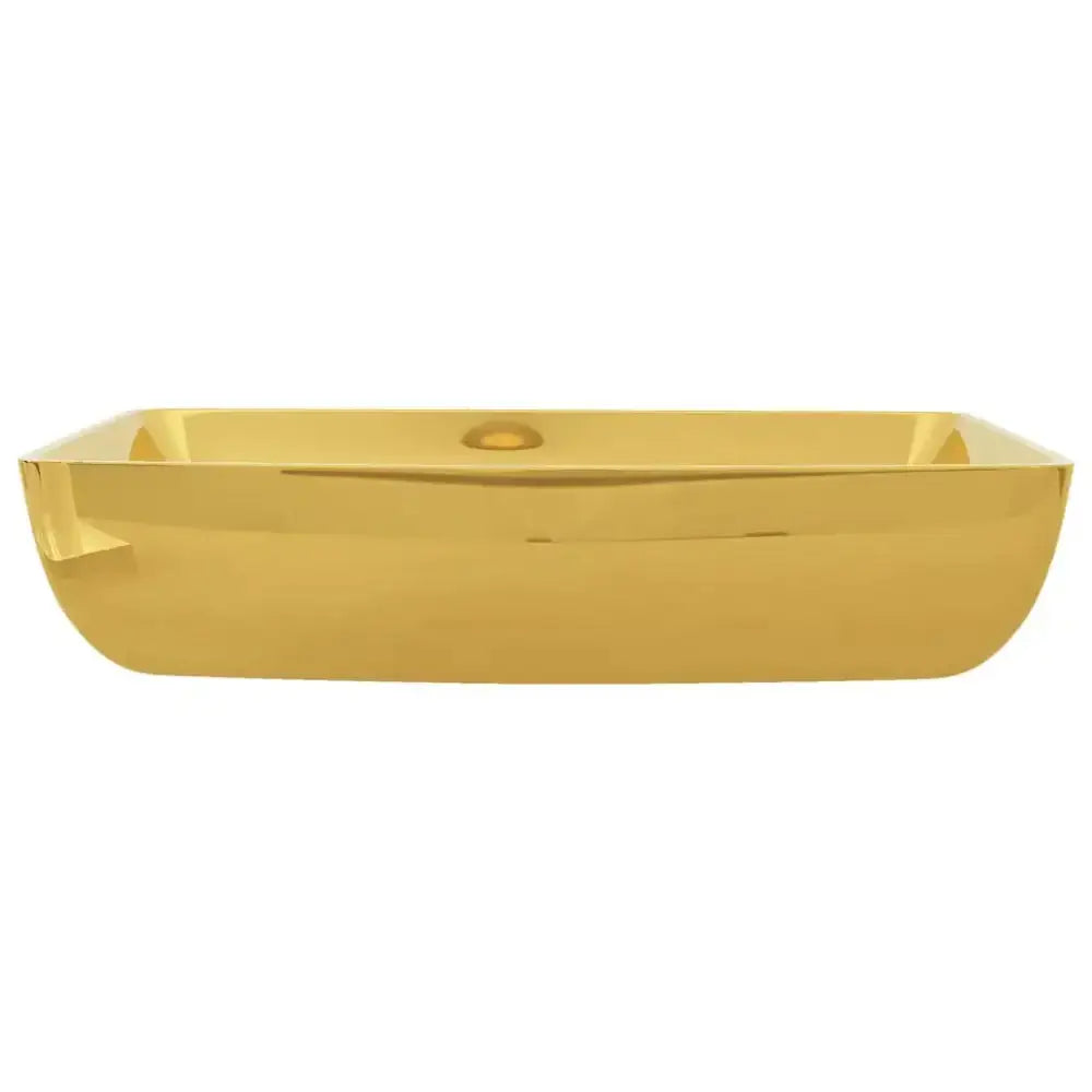 Vidaxl wash basin 71x38x13.5 cm ceramic gold Nexellus