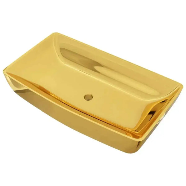 Vidaxl wash basin 71x38x13.5 cm ceramic gold Nexellus