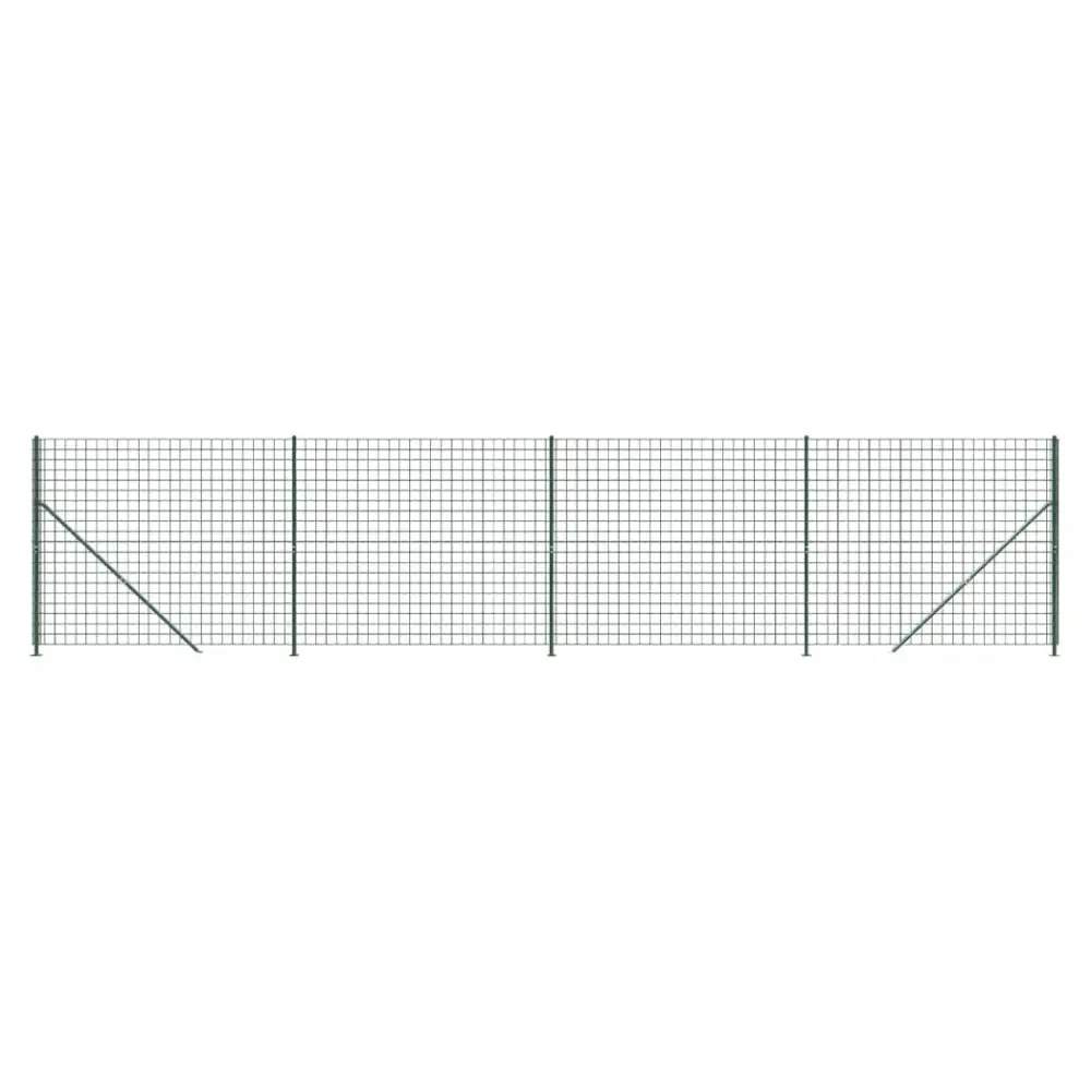 Vidaxl wire mesh fence with flange green 1.8x10 m Nexellus