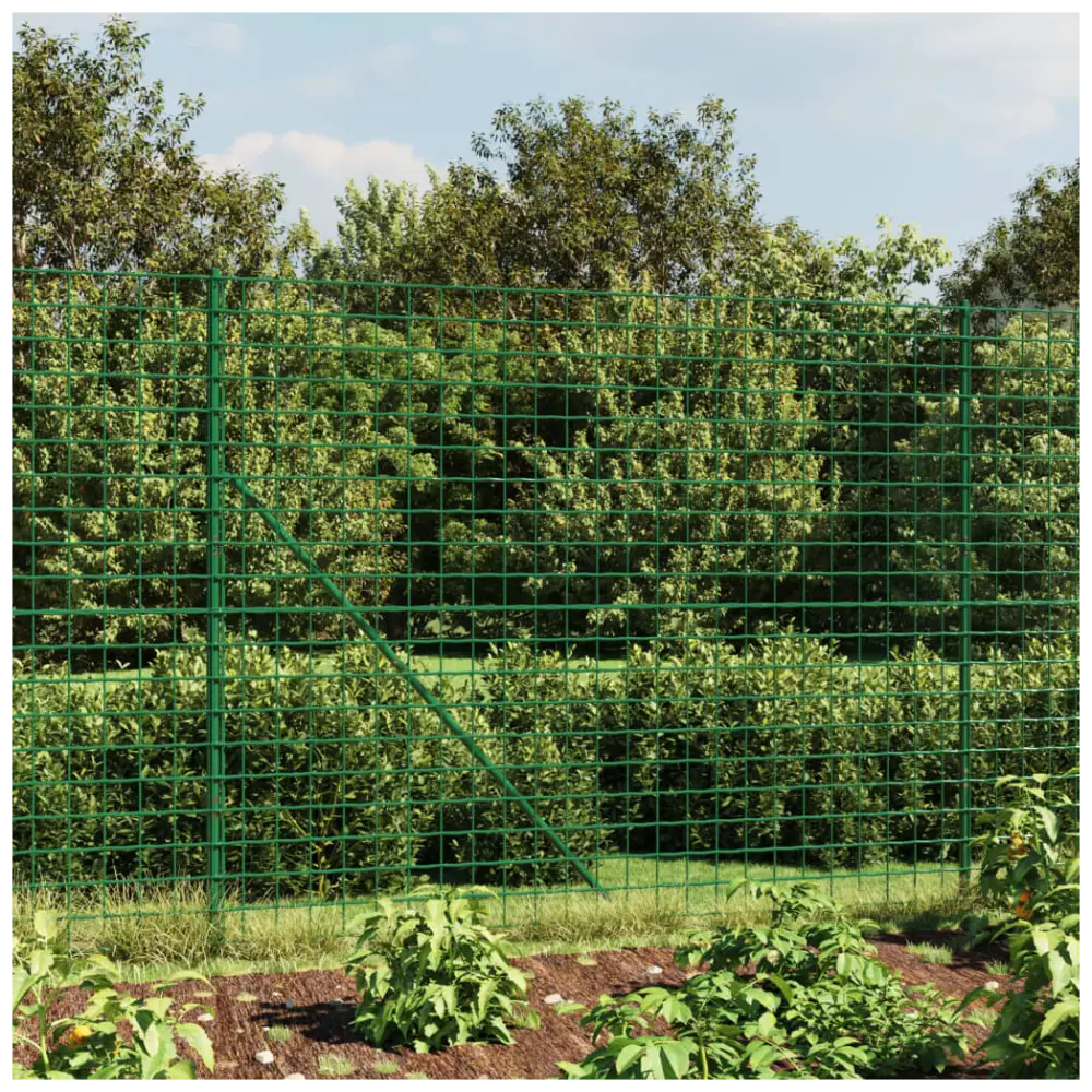 Vidaxl wire mesh fence with flange green 1.8x10 m Nexellus