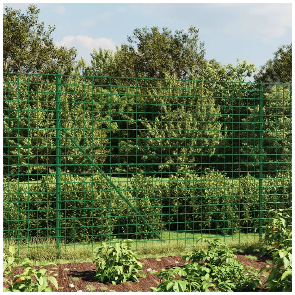 Vidaxl wire mesh fence with flange green 1.8x10 m Nexellus