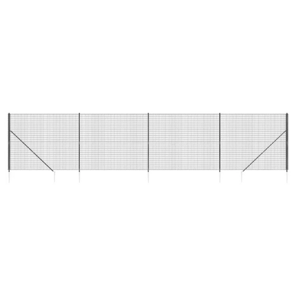 Vidaxl wire mesh fence with spike anchors anthracite 1.4x10 m Nexellus