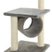 Vidaxlcat tree with sisal scratching posts 65 cm grey - Grey