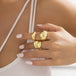 Vintage punk gold color open rings set Nexellus