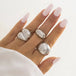 Vintage punk gold color open rings set Nexellus